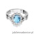 Pierścionek W182 Topaz 0,90ct białe złoto