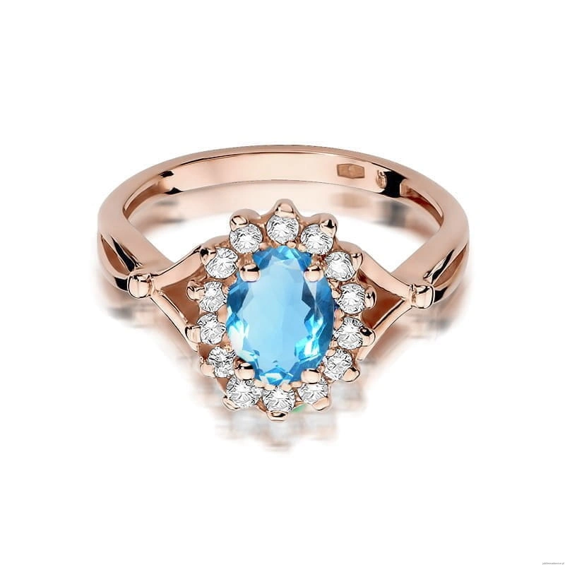 Pierścionek W182 Topaz 0,50ct różowe złoto