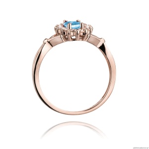 Pierścionek W182 Topaz 0,50ct różowe złoto