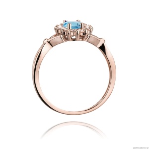 Pierścionek W182 Topaz 0,90ct różowe złoto