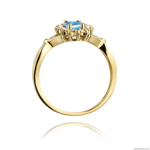 Pierścionek W182 Topaz 0,50ct żółte złoto