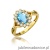 Pierścionek W182 Topaz 0,90ct żółte złoto