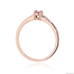 Pierścionek W0258 Topaz 0,15ct różowe złoto