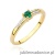 Pierścionek W0258 Szmaragd 0,15ct żółte złoto