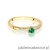 Pierścionek W0258 Szmaragd 0,15ct żółte złoto