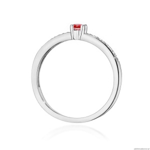 Pierścionek W0288 Rubin 0,15ct białe złoto