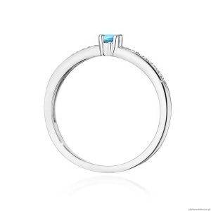 Pierścionek W0288 Topaz 0,15ct białe złoto
