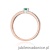 Pierścionek W0288 Szmaragd 0,15ct różowe złoto