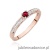 Pierścionek W0288 Rubin 0,15ct różowe złoto