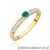 Pierścionek W0288 Szmaragd 0,15ct żółte złoto
