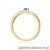 Pierścionek W0288 Szmaragd 0,15ct żółte złoto