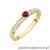 Pierścionek W0288 Rubin 0,15ct żółte złoto