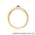 Pierścionek W0288 Rubin 0,15ct żółte złoto
