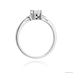 Pierścionek W301 Biały szafir 0,50ct białe złoto