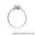 Pierścionek W301 Biały szafir 0,50ct białe złoto