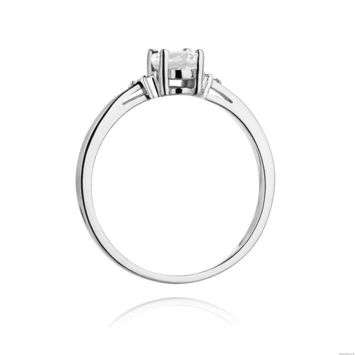 Pierścionek W301 Biały szafir 0,50ct białe złoto