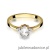Pierścionek W301 Biały szafir 0,50ct żółte złoto