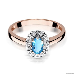 Pierścionek W304 Topaz 0,50ct różowe złoto