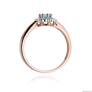Pierścionek W304 Topaz 0,50ct różowe złoto