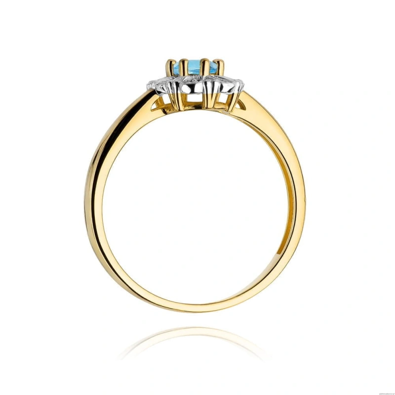 Pierścionek W304 Topaz 0,50ct żółte złoto