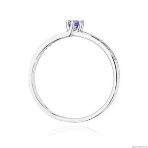 Pierścionek W0459 Tanzanit 0,15ct białe złoto