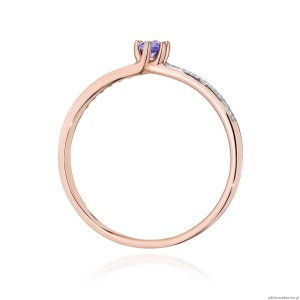 Pierścionek W0459 Tanzanit 0,15ct różowe złoto