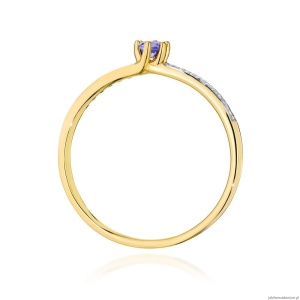 Pierścionek W0459 Tanzanit 0,15ct żółte złoto