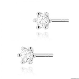 Kolczyki K0222 Diament 2 x 0,08ct białe złoto