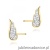 Kolczyki K0046 z diamentami żółte złoto sztyft zakręcany
