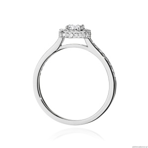 Pierścionek W508 Diament Laboratoryjny 0,40ct białe złoto
