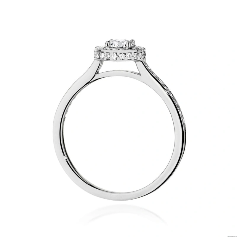 Pierścionek W508 Diament Laboratoryjny 0,40ct białe złoto