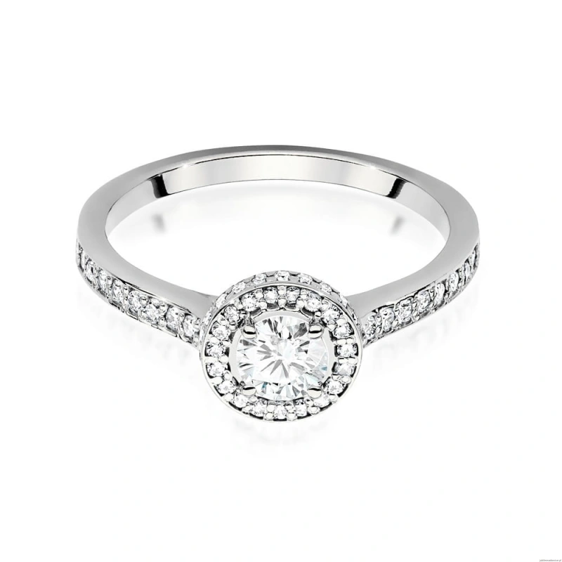 Pierścionek W508 Diament Laboratoryjny 0,40ct białe złoto
