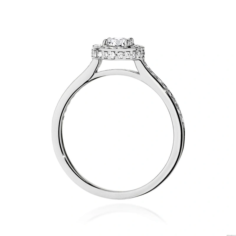 Pierścionek W508 Diament Laboratoryjny 0,50ct białe złoto