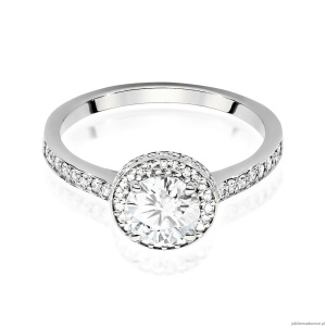 Pierścionek W508 Diament Laboratoryjny 0,70ct białe złoto