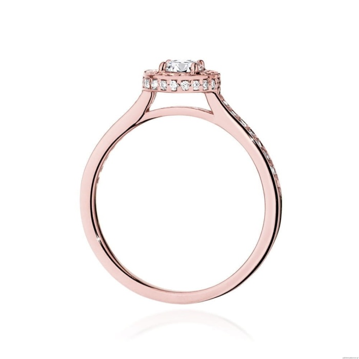 Pierścionek W508 Diament Laboratoryjny 0,40ct różowe złoto