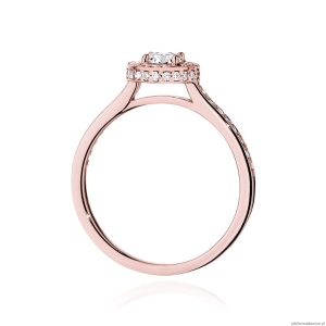 Pierścionek W508 Diament Laboratoryjny 0,50ct różowe złoto