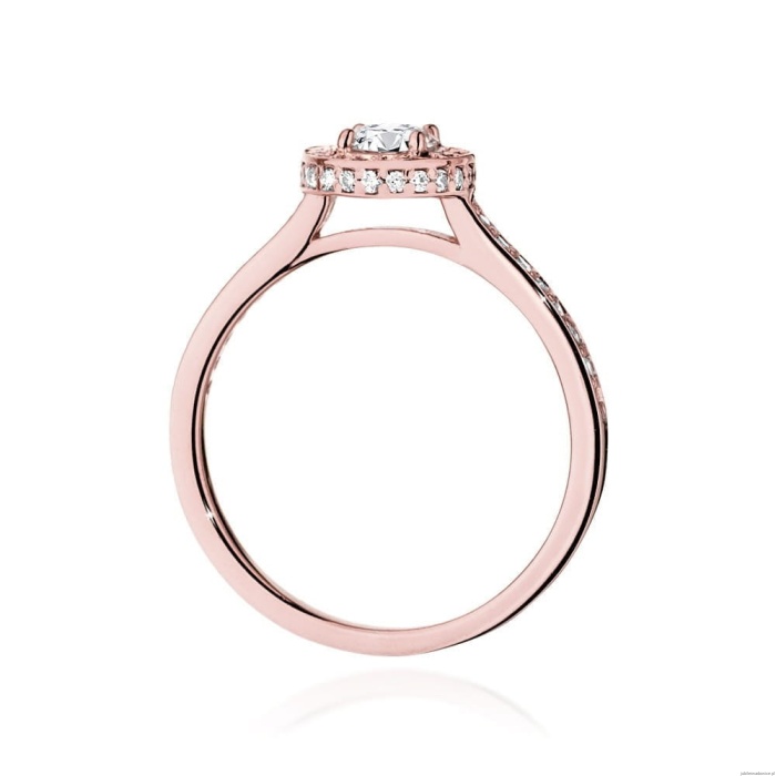Pierścionek W508 Diament Laboratoryjny 0,50ct różowe złoto