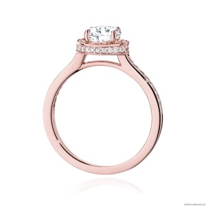 Pierścionek W508 Diament Laboratoryjny 1,00ct różowe złoto