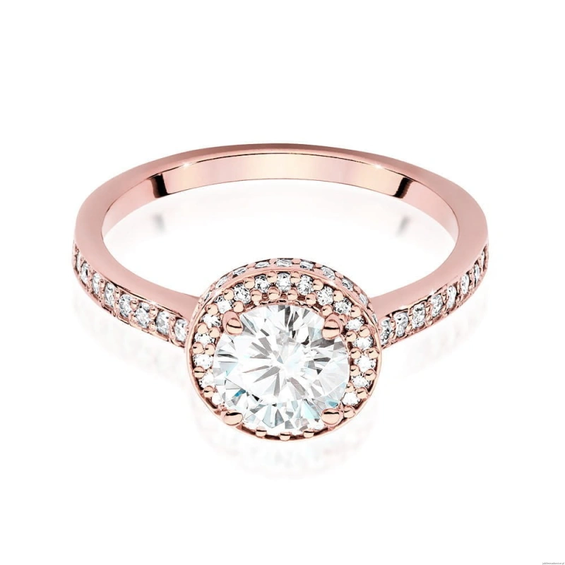 Pierścionek W508 Diament Laboratoryjny 1,00ct różowe złoto