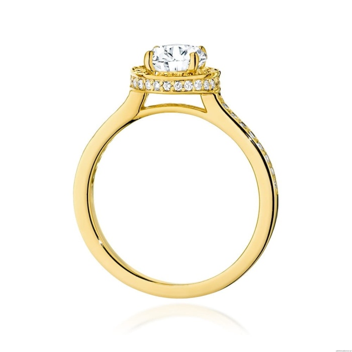 Pierścionek W508 Diament Laboratoryjny 1,00ct żółte złoto