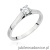 Pierścionek W526 Diament Laboratoryjny 0,40ct białe złoto