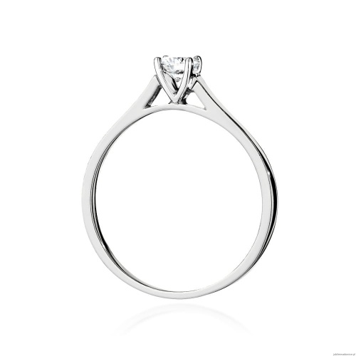 Pierścionek W526 Diament Laboratoryjny 0,40ct białe złoto