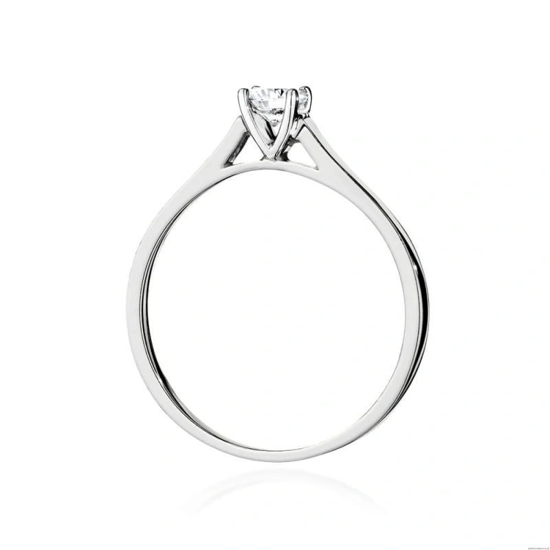 Pierścionek W526 Diament Laboratoryjny 0,40ct białe złoto