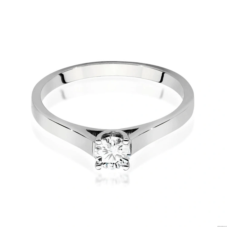 Pierścionek W526 Diament Laboratoryjny 0,40ct białe złoto