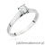 Pierścionek W526 Diament Laboratoryjny 0,50ct białe złoto