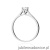 Pierścionek W526 Diament Laboratoryjny 0,50ct białe złoto