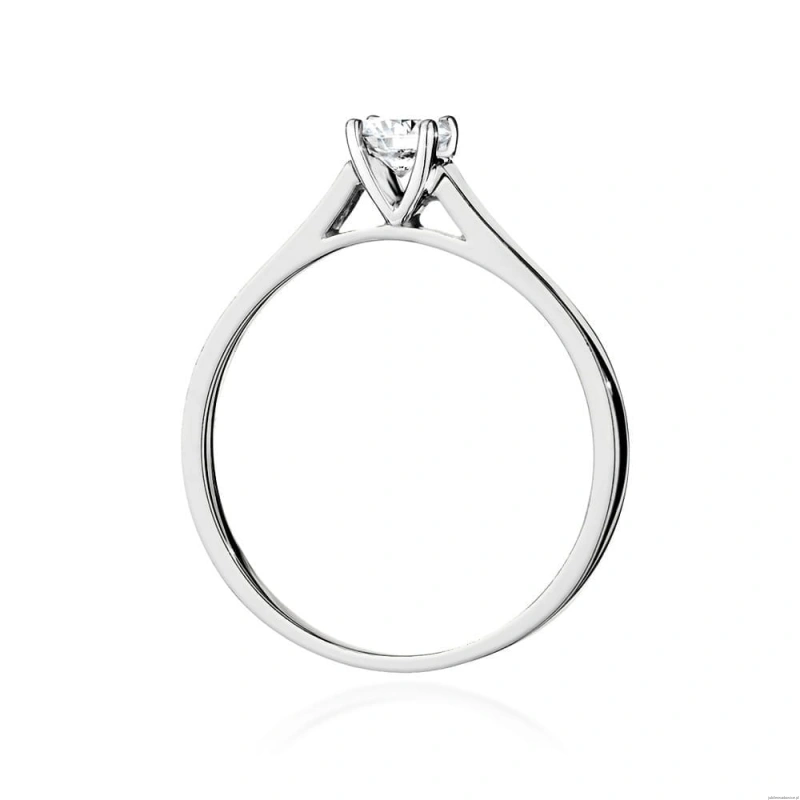 Pierścionek W526 Diament Laboratoryjny 0,50ct białe złoto