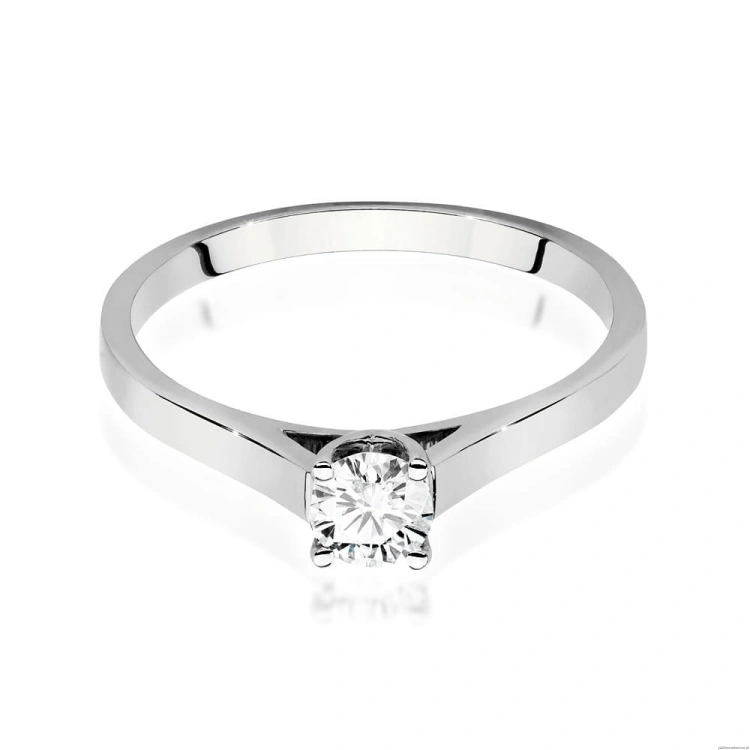 Pierścionek W526 Diament Laboratoryjny 0,50ct białe złoto