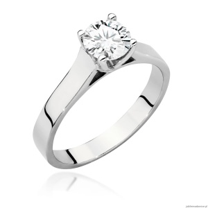 Pierścionek W526 Diament Laboratoryjny 0,70ct białe złoto