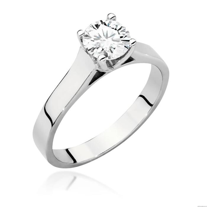 Pierścionek W526 Diament Laboratoryjny 0,70ct białe złoto
